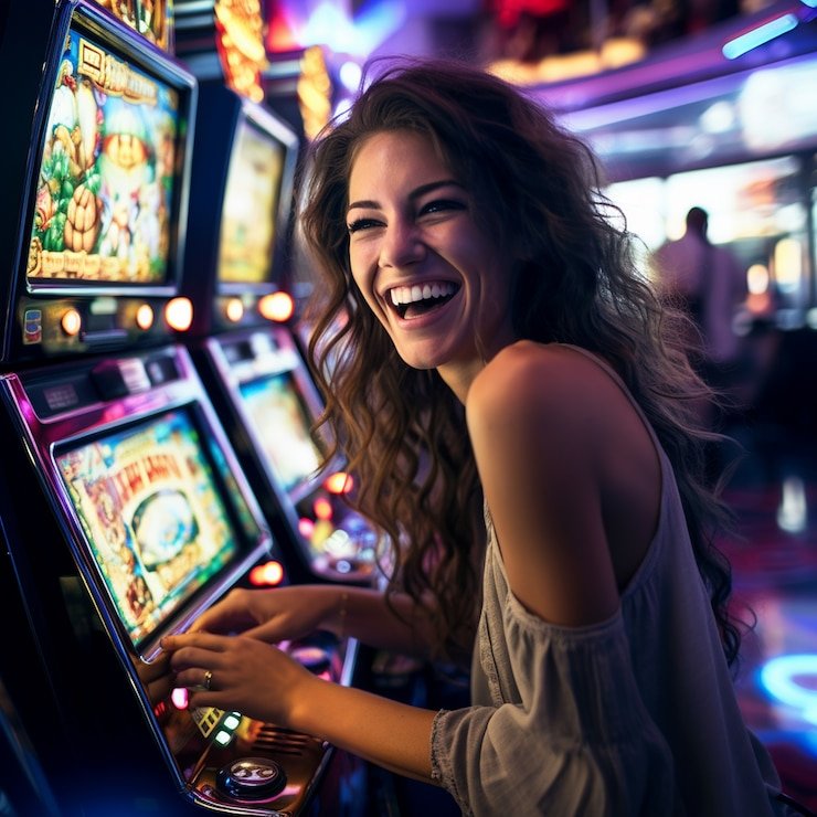 Meja Casino Hold'em langsung dengan dealer dan antarmuka permainan di perangkat mobile